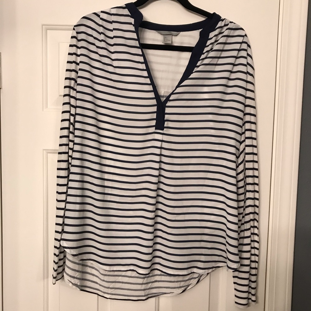 Blue and white shirt